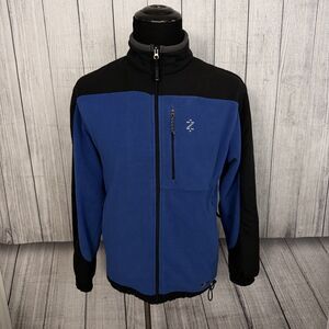 Izod Perform X Men's Medium Blue & Black Full Zip Fleece Performance Jacket